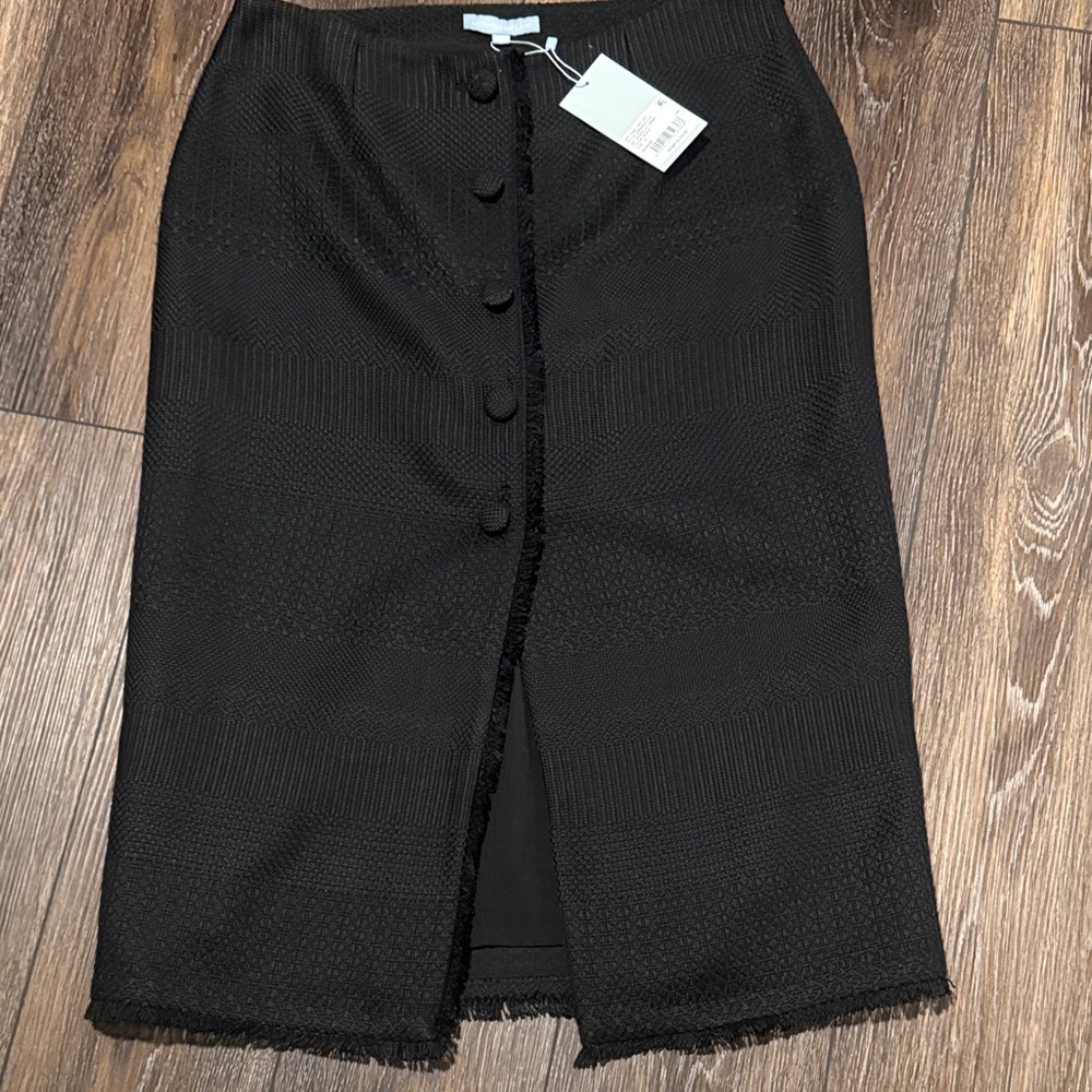 ANTONIO MELANI Black Textured Pencil Skirt size 12 NEW